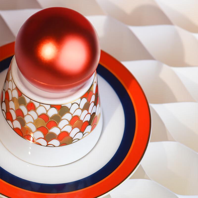 Yonghua Beauty Red Lucky Bone China Master Cup & Saucer Gift Set