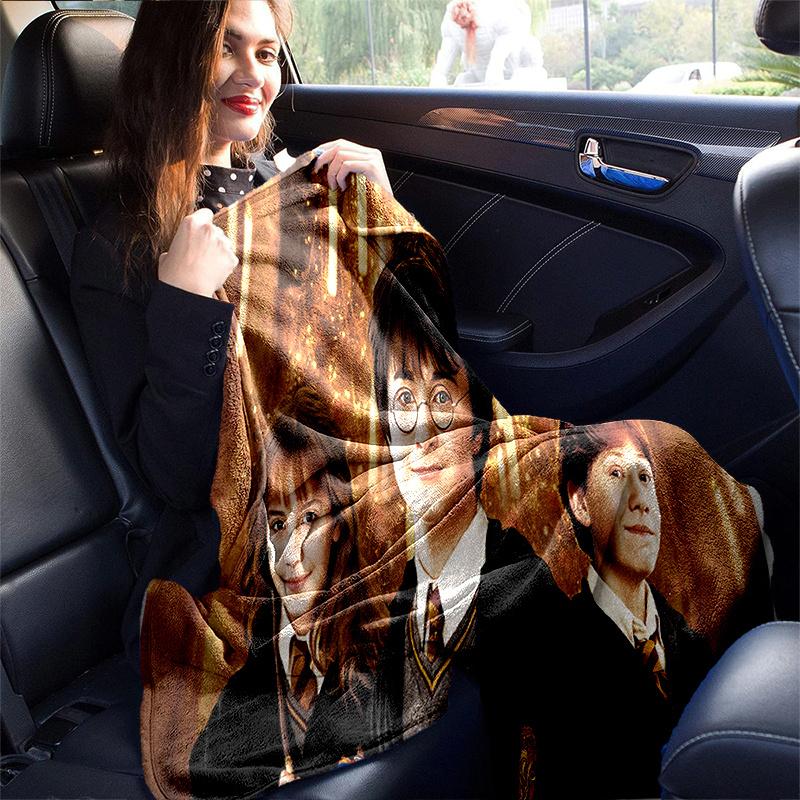 Harry Potter Hogwarts School Uniform Cosplay Costume Halloween Party SuitPrint Blanket, Soft Blanket For Sofa Office Bed And Travelling Daug