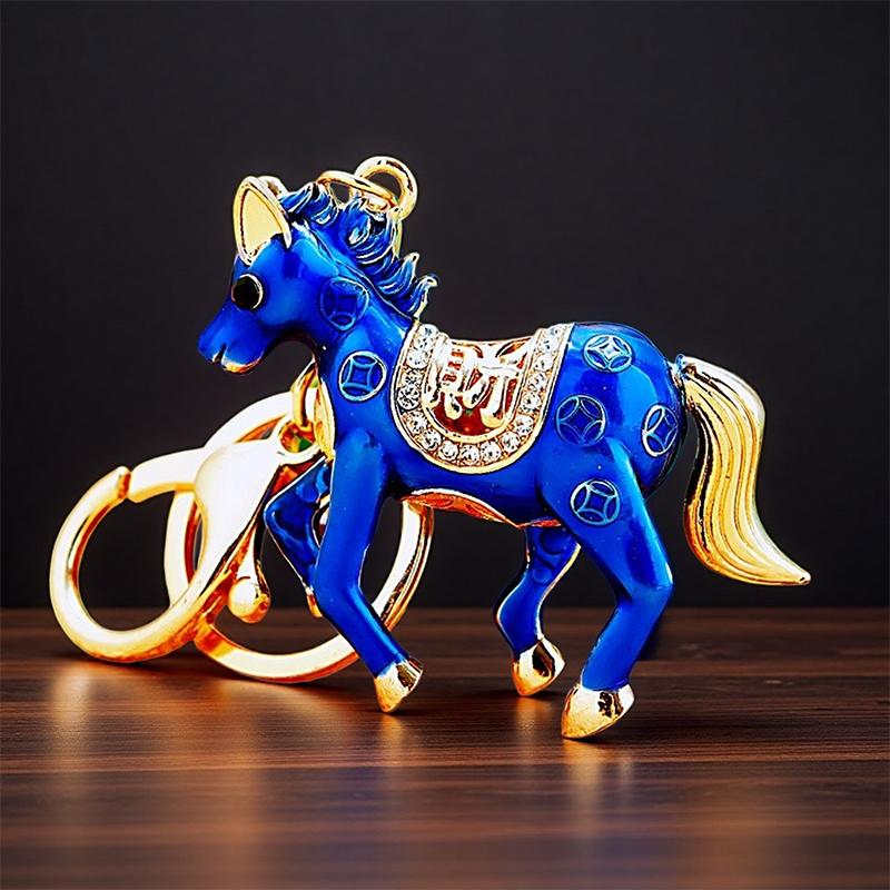 Pony Car Schlüsselanhänger Tasche Anhänger Metall Schlüsselanhänger Jahr des Pferdes