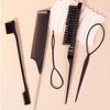 5Pcs/set Edge Brush Hair Styling Comb Set Rat Tail Comb Teasing Brush Slick Brush Set  Styling Tools