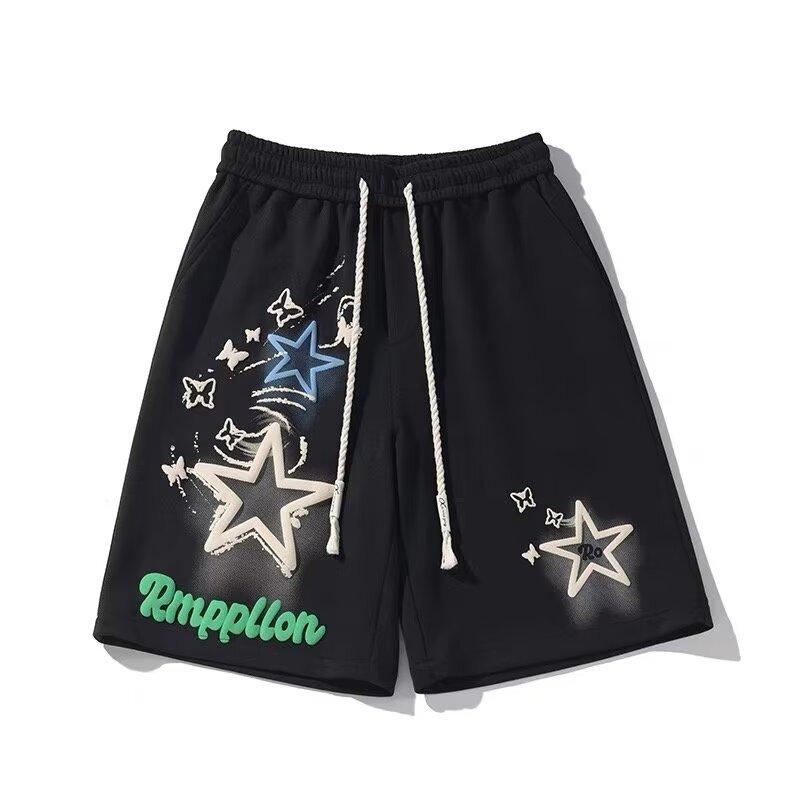 Shorts Men's Summer Loose Casual Five-point Pants Niche Design American Retro Sports Sweatpants