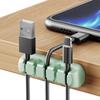 Wall mountable self-adhesive silicone cable organizer multi-functional cable winder earphone cables phone data cables wires