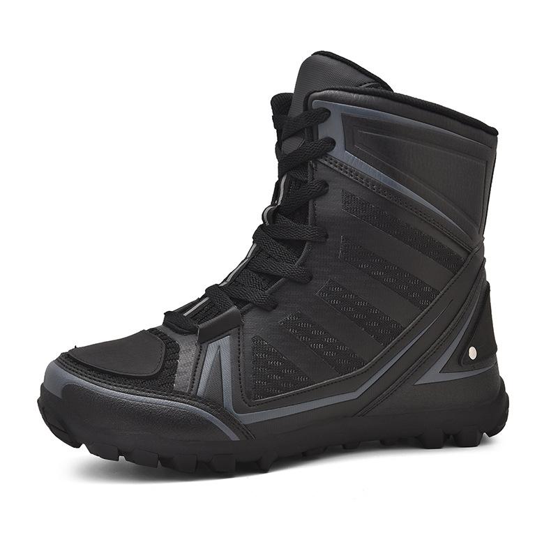 New Style Large Size High-top Thick-soled Motorcycle Boots Mens Motorcycle Boots Street Riding Boots Racing Boots Outdoor Riding Long Boots