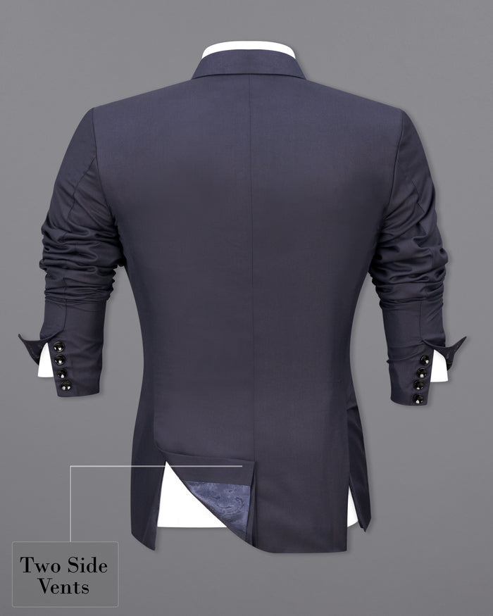 Iridium Gray Single-Breasted Blazer