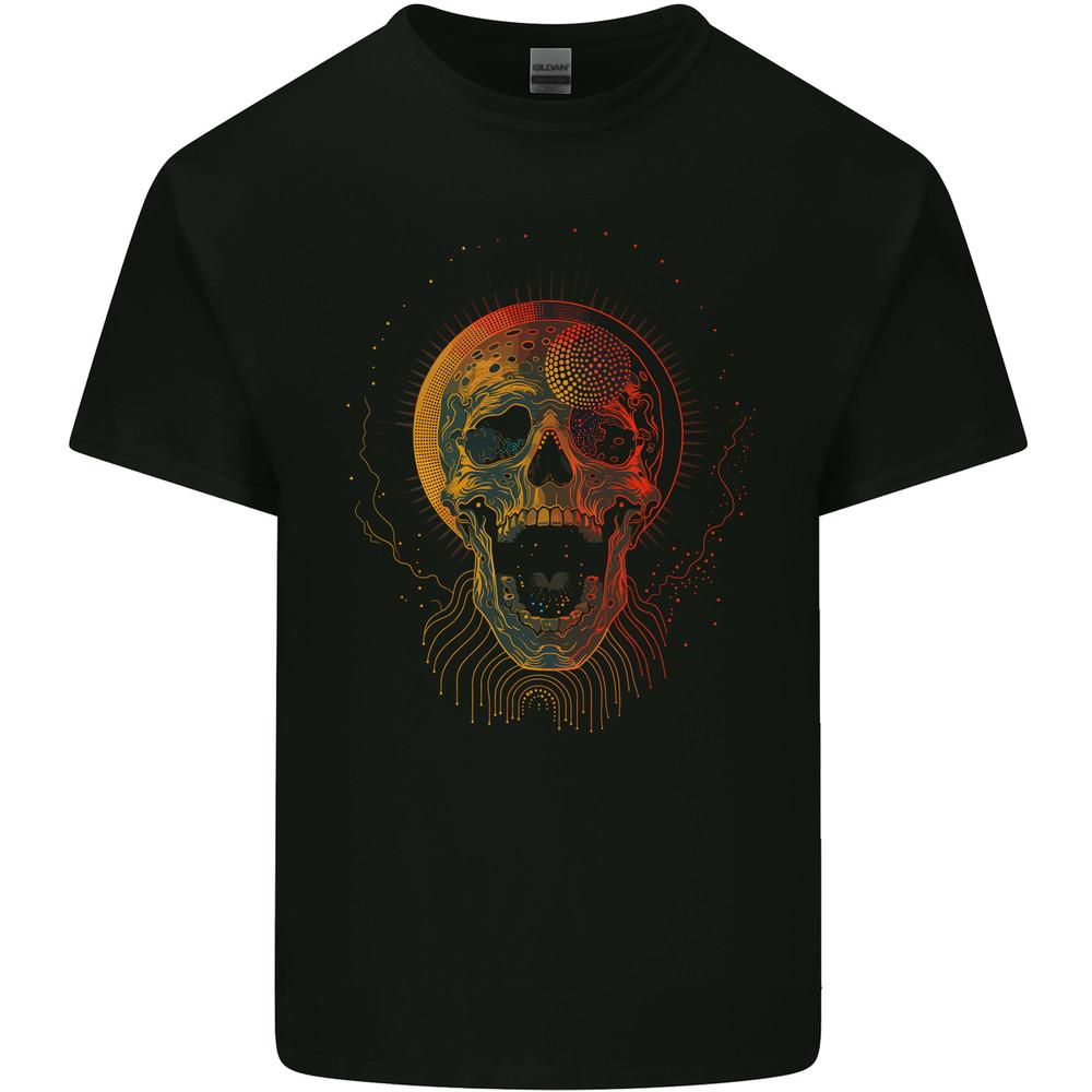 

Cyberspace Skull Mens Light Cotton T-Shirt XL