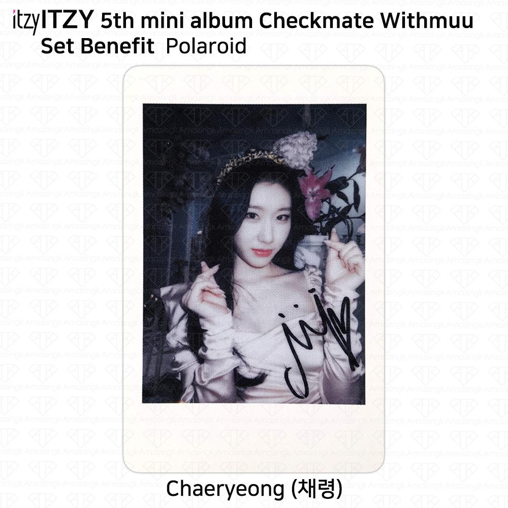 

ITZY 5-й мини-альбом Checkmate Официальная фотокарточка Withmuu Lucky Draw Polaroid Chaeryeong - Polaroid
