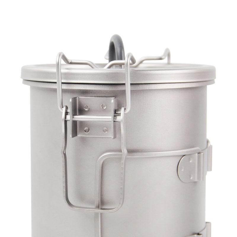 900ml Keith Ti6300 Titanium 256g Cooking Pot Non-stick Rice Cooker Light Weight Cookware With Handle