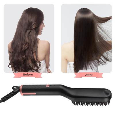Wt023 Electric Straightener Fast Heated Brush 3in1 Hair Straightening Brush for Man"s Beard & Woman"s Hair Suitable for Long and Short Hair