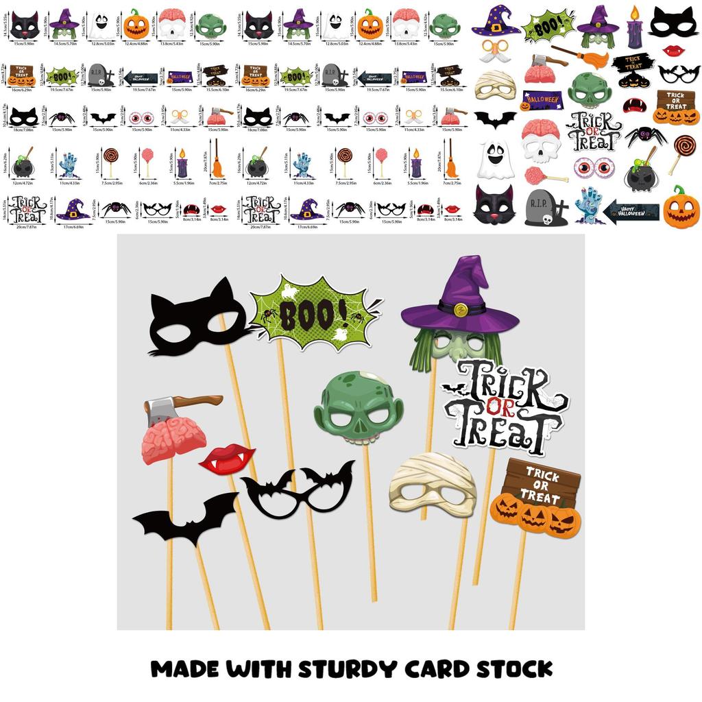 Halloween Party Props 30pcs Paper Photo Booth Decorations For Event Setup