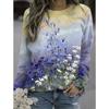 Plant Floral Cow 3D Print Sweatshirts Women's Raglan Long Sleeves Hoodies Casual Y2k Pullovers Harajuku Tops Female Clothing
