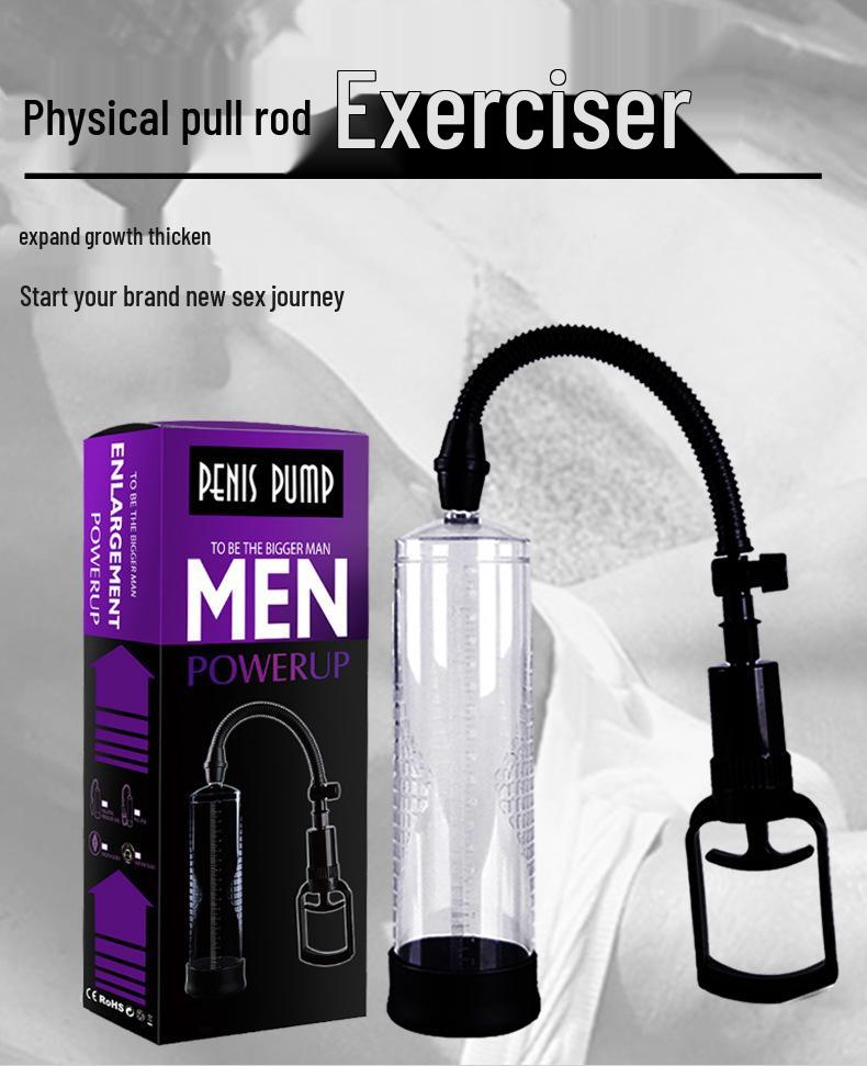 Men's Penis Training & Stretching Exerciser Set with Metered Rod & Meatball Cup