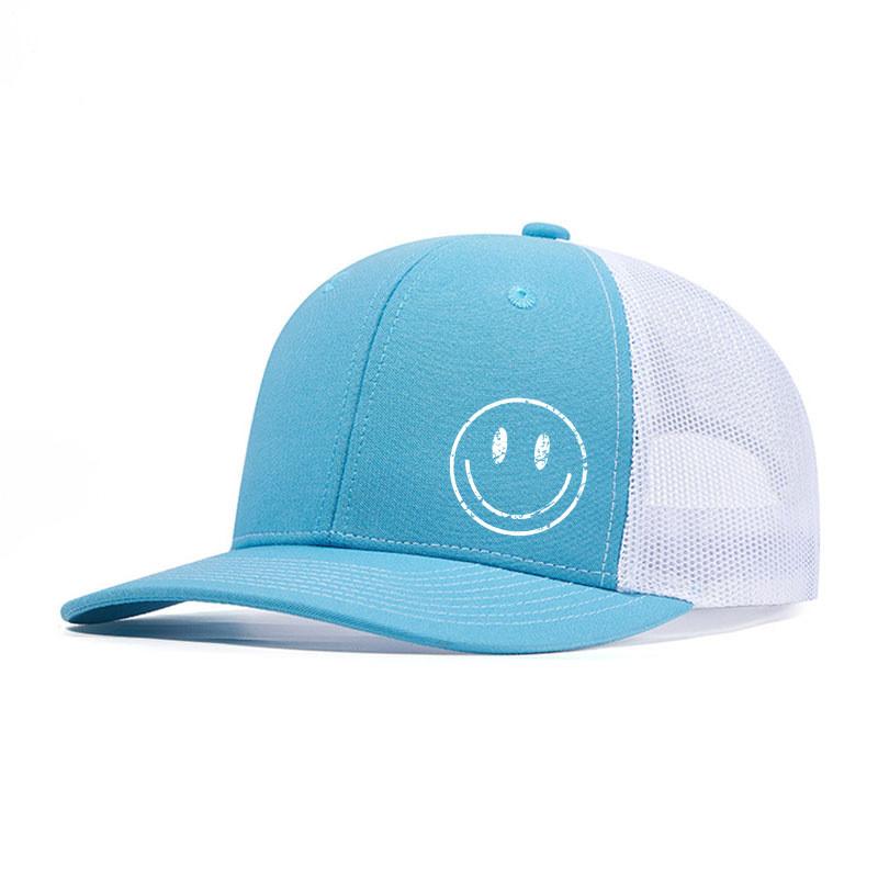 Outdoor Breathable Baseball Cap With Embroidered Smile Face For Casual Summer Wear