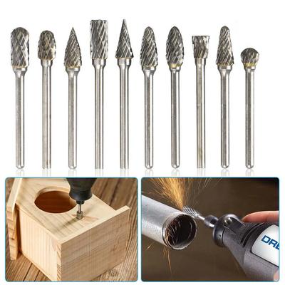 1pc 3x6mm Tungsten Carbide Burrs Rotary Drills Die Grinder Carving Bits Double Cut Tungsten Steel Grinding Head Hard Alloy Files