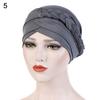 Modny Jednokolorowy Pleciony Muzułmański Turban Kapelusz Chemo Bandana Headwrap