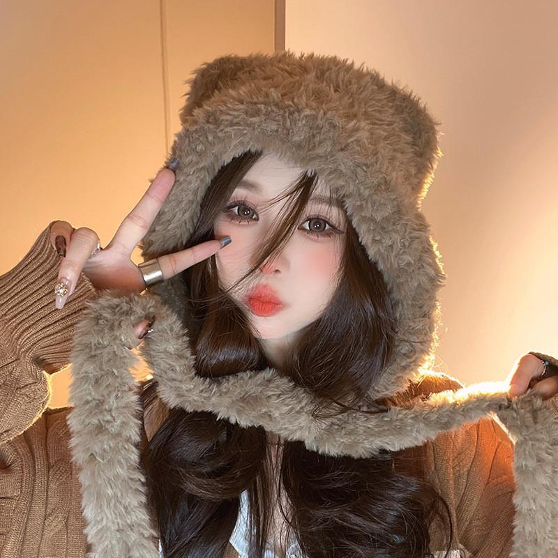 

Beanie Cozy Knit For Women Soft Warmth And Ear Protection Hat Winter кофейный