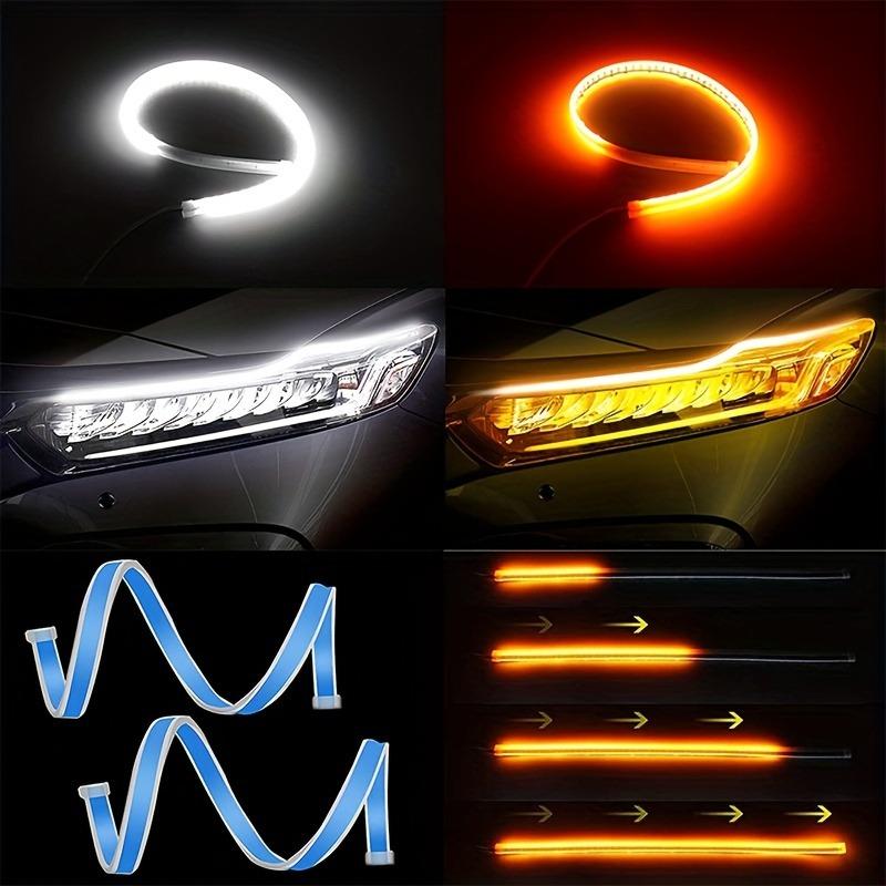 Dynamische 2 Stück 60cm LED DRL Autolichtleisten Blinker Autodeko