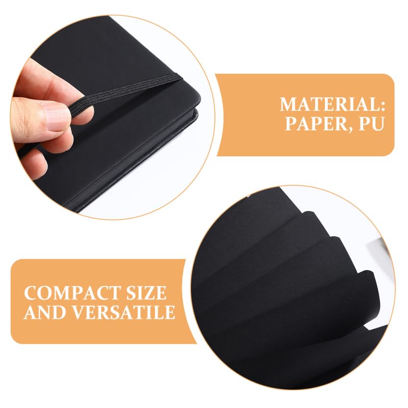 STOBOK Notizbuch aus schwarzem Papier A5-Größe Memo mit schwarzem Papier Zeichenpapier mit schwarzem Papier Aquarellpapier Graffiti-Notizbuch Kostenloses Notizbuch Hochwertiges Papier Für