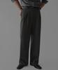 Baulopeulodeogteu Double-Pleat Cotton Wide Pants [Charcoal]