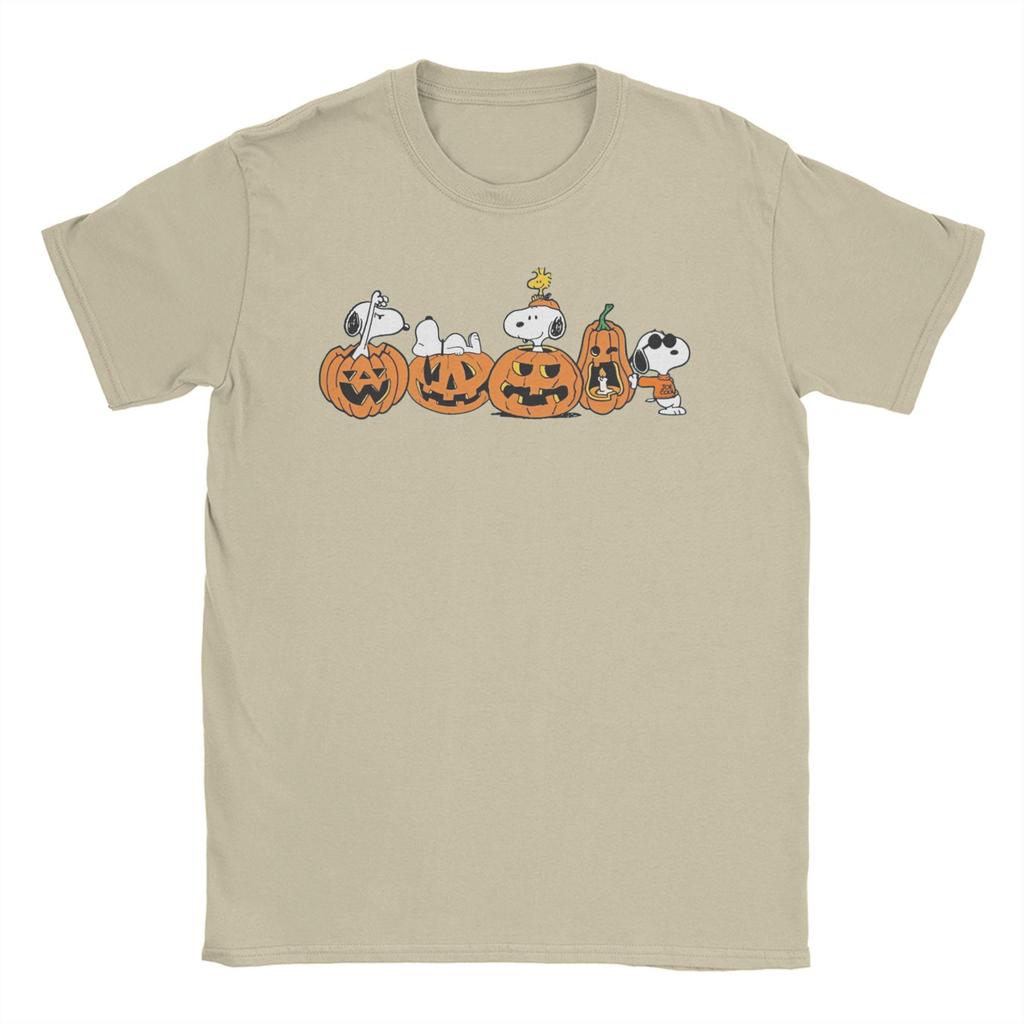 Miniso Vintage Y2k Women Print Snoopys Halloween Pumpkin T Shirt Tee Cotton Tshirts Clothes