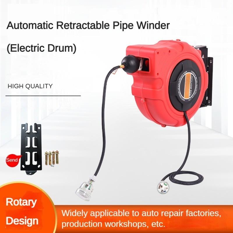 Strumento per Riparazione e Bellezza Automobili Dispositivo Elettrico Avvolgicavo da Parete Avvolgitubo Automatico Retrattile