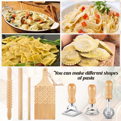 Practical Gnocchi Maker Set Featuring Wood Board and Rolling Pin Wood Gnocchi Board Suitable for Pastas Enthusiasts