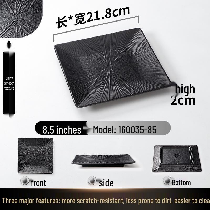 A5 Melamine Rectangular BBQ & Hot Pot Side Dish Plate