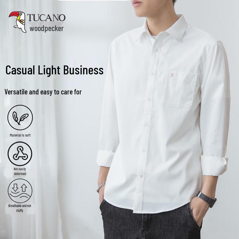 

Woodpecker Men s Casual Business Long-Sleeve Shirt XL