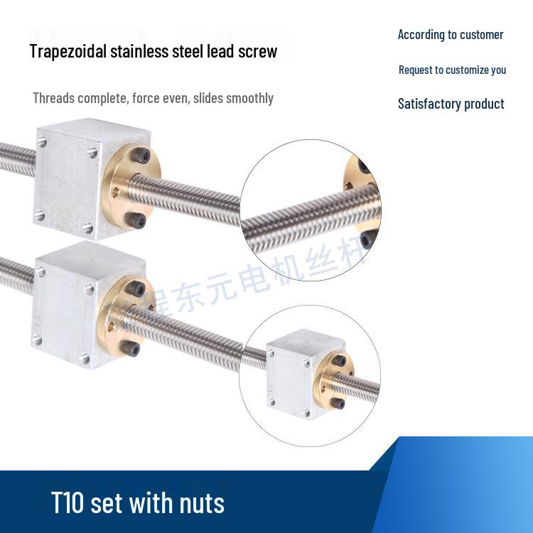 304 Edelstahl T10 Trapezgewindespindel Mini-Lineartisch & Schrittmotor-Set für 3D-Drucker