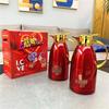 Red Stainless Steel Thermos Flask Set - Wedding Dowry Hot Water Bottles (Pair)