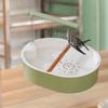 Bird Automatic Bath Shower with Wooden Perches Parrot Bathing Tub Container Cage Accessory for Cockatiel Lovebird Bird Supplies