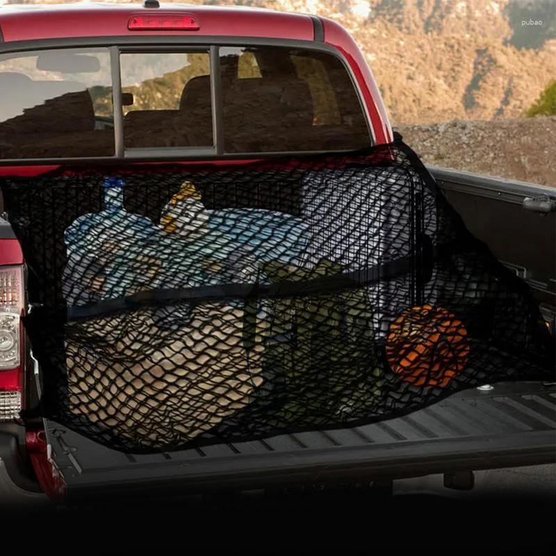 Car Ceiling Cargo Net Double Layer, Highly Elastic Heavy Duty Truck Mesh Organizer For Trunk Moving Storage