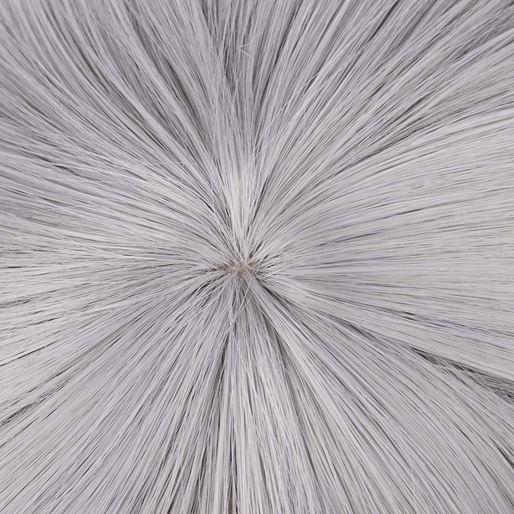 Short Anime Character Cosplay Perfect for Comic Market Cultural School and Other Includes Wig Gray/Black Wig, Accessory, Heat-Resistant Wig, Events,