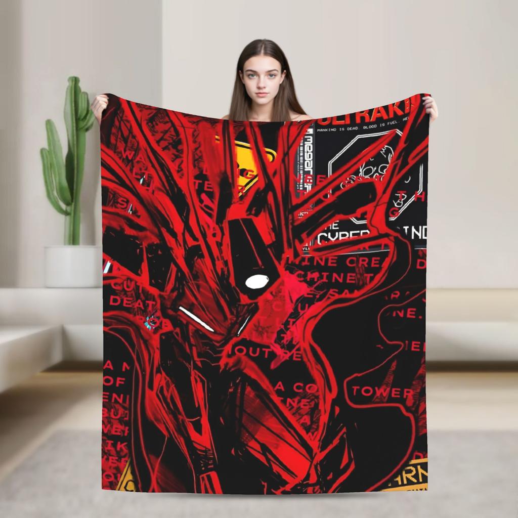 Ultrakill V1 V2 Shooting Game Blanket Coral Fleece Plush Autumn Winter Hell Is Full Multifunction Ultra-Soft Throw Blanket Home