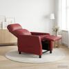Massage Recliner Chair Wine Red Faux Leather
