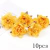 Orange Series Silk Artificial Flowers for DIY Headdress, Clothing Accessories, and Decorative Straw Hat Embellishments.