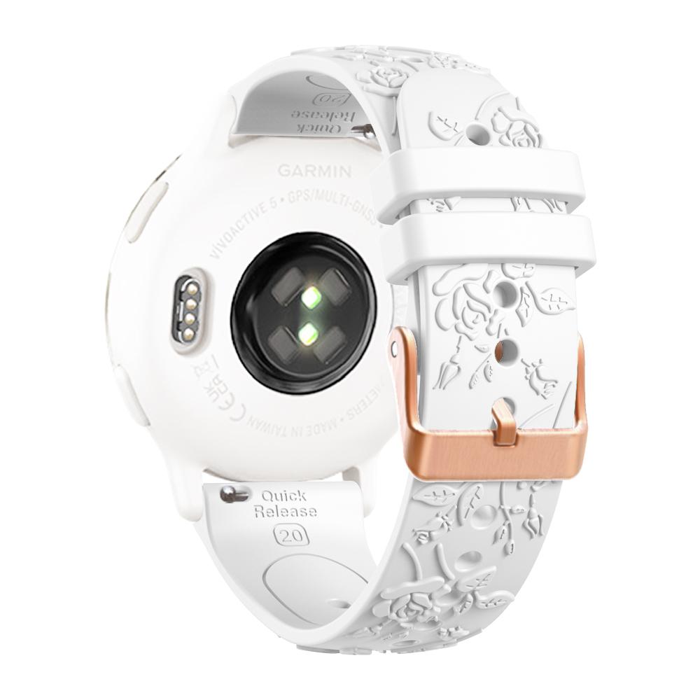 20 mm Damarmband i Silikon för Garmin Forerunner 170 170M 70 165 155 570 245 645 Venu 2Plus Venu SQ2 Vivoactive 6 5 3 Armband