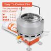 Portable Camping Gas Stove, Mini Foldable Windproof Burner, Outdoor Cooking Utensil for Hiking, BBQ, Picnic, Travel