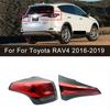 Car Taillight Cover For Toyota RAV4 2016 2017 2018 2019 Turn Signal Light Car Rear Lamp Shell Cover Accessories