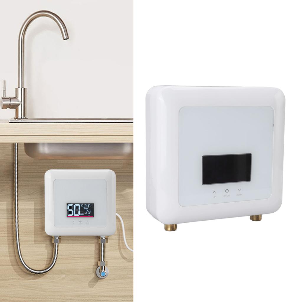 Electric Water Heater Constant Temperature Frequency Conversion with Widescreen Quick Shower Heater for Home 220V 7500W