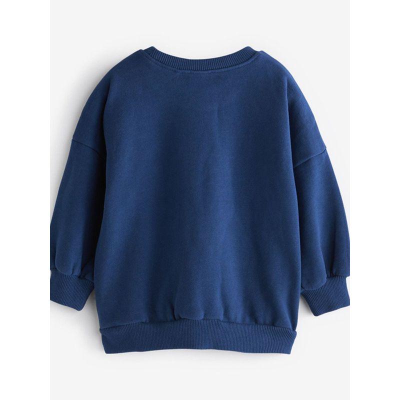Spring & Fall Kids Baby Sweater Children's Jacket Girl Long Sleeves Pullover Pure Cotton Cartoon Dark Blue Butterfly Bottoming Shirt Trendy