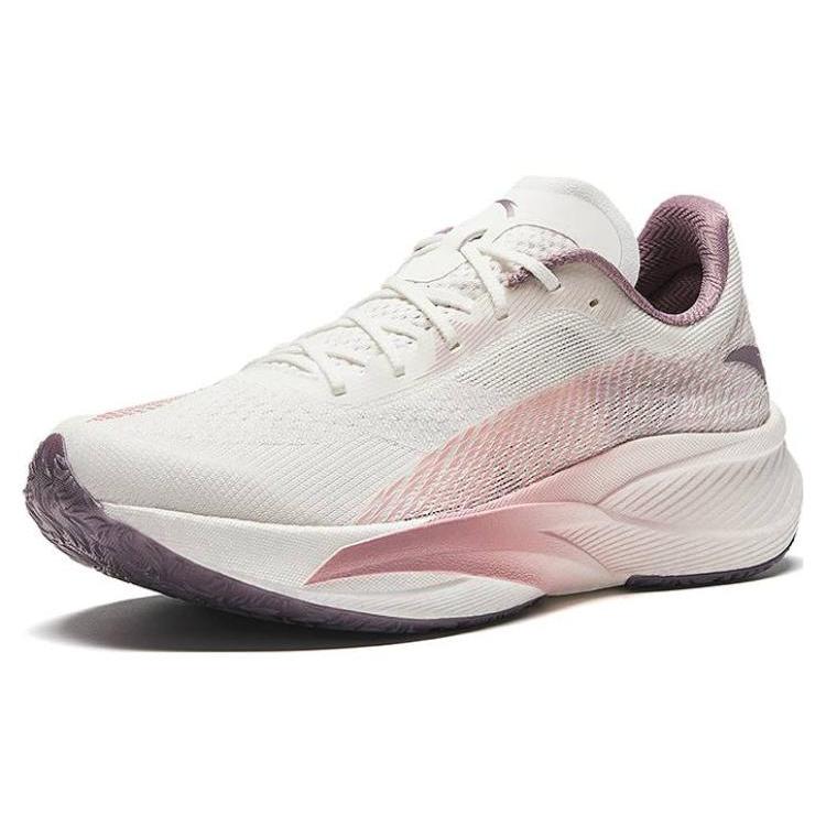 Anta C202 Comfortable Cushioning, Wear Resistant Low Top Running Shoes Women's White Purple 122455563-6