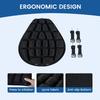 3D Motorcycle Air Cushion, Pressure-Relieving Shock-Absorbing Breathable Motorcycle Seat Cover, Portable And Foldable with Deflation Feature, Designed