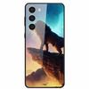 Tempered Glass Case For Samsung S23 Plus 5G Cover Galaxy S 23 Space Hard Back Coque For Samsung S23 Ultra S23+ Bumpers Funda Cat