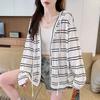 Navava Women Daily Uv Stripe Long Sleeve Hoodie Outer Nc488