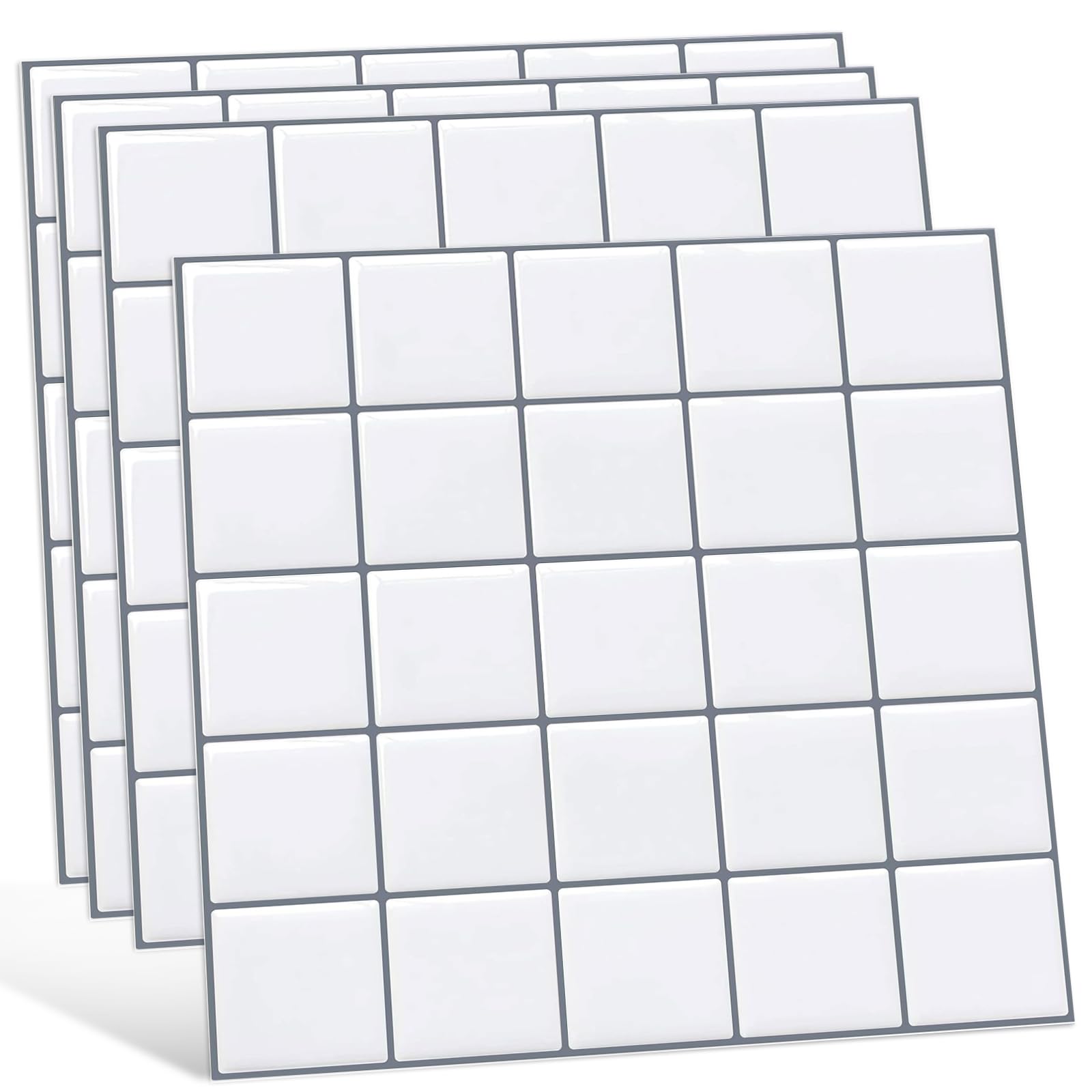 

XINZY 3D Tile Stickers, Waterproof, Stain-Resistant, Heat-Resistant, Brick Pattern, Removable, DIY Remodeling Sheet for Kitchen, Bathroom, Toilet, Fur