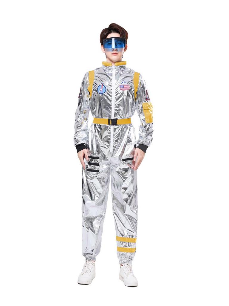 Halloween Astronaut Raumanzug Silber Body Unisex Erwachsene Kostüm