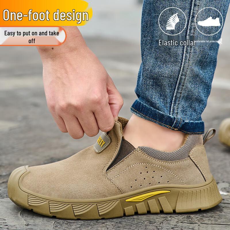 LAOGUANJIA Men s Steel Toe Puncture-Resistant Safety Shoes 38