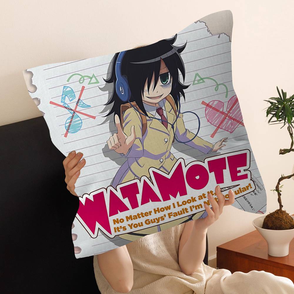 Аниме W-Watamote Куроки Томоко Наволочка для Подушки Наволочка Гостиная Диван Домашний Декор Peach skin 18*18(CM)-1Pcs