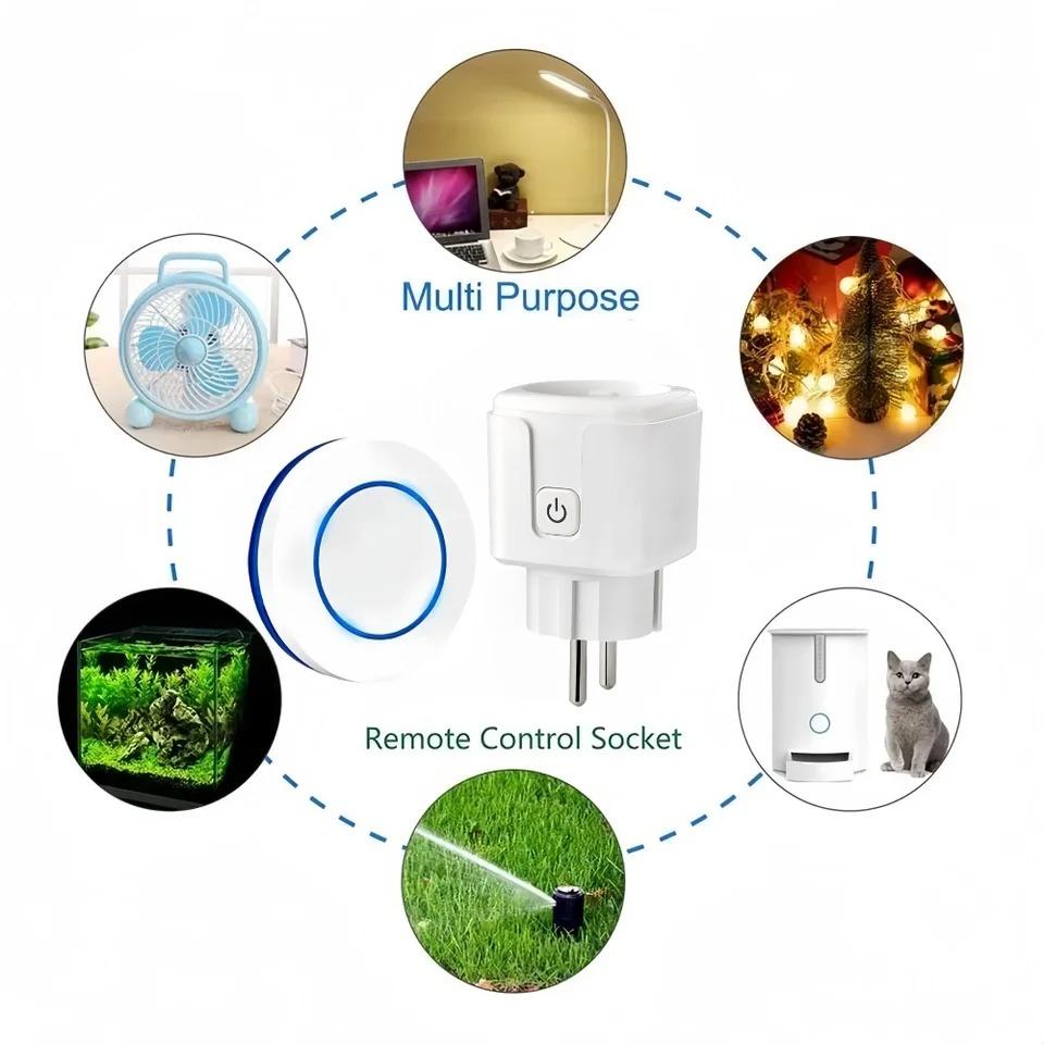 Bezprzewodowy pilot RF 433MHz 220V 110V Odbiornik przekaźnikowy Inteligentne gniazdo Wtyczka elektryczna Gniazdka elektryczne Do światła lampy Dom