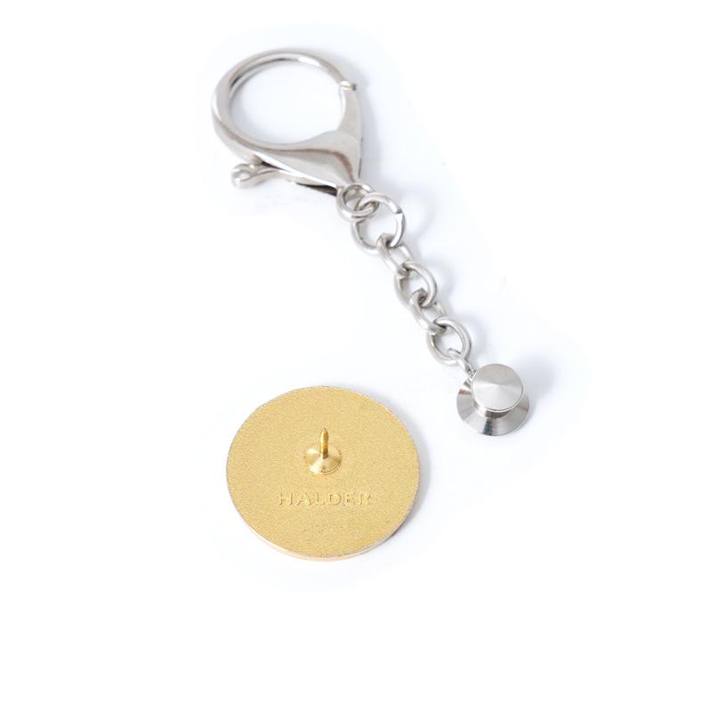 Badge Brooch Key Ring Conversion Kit: Flat Head Cap, Lobster Clasp Accessories (Badges Excluded)